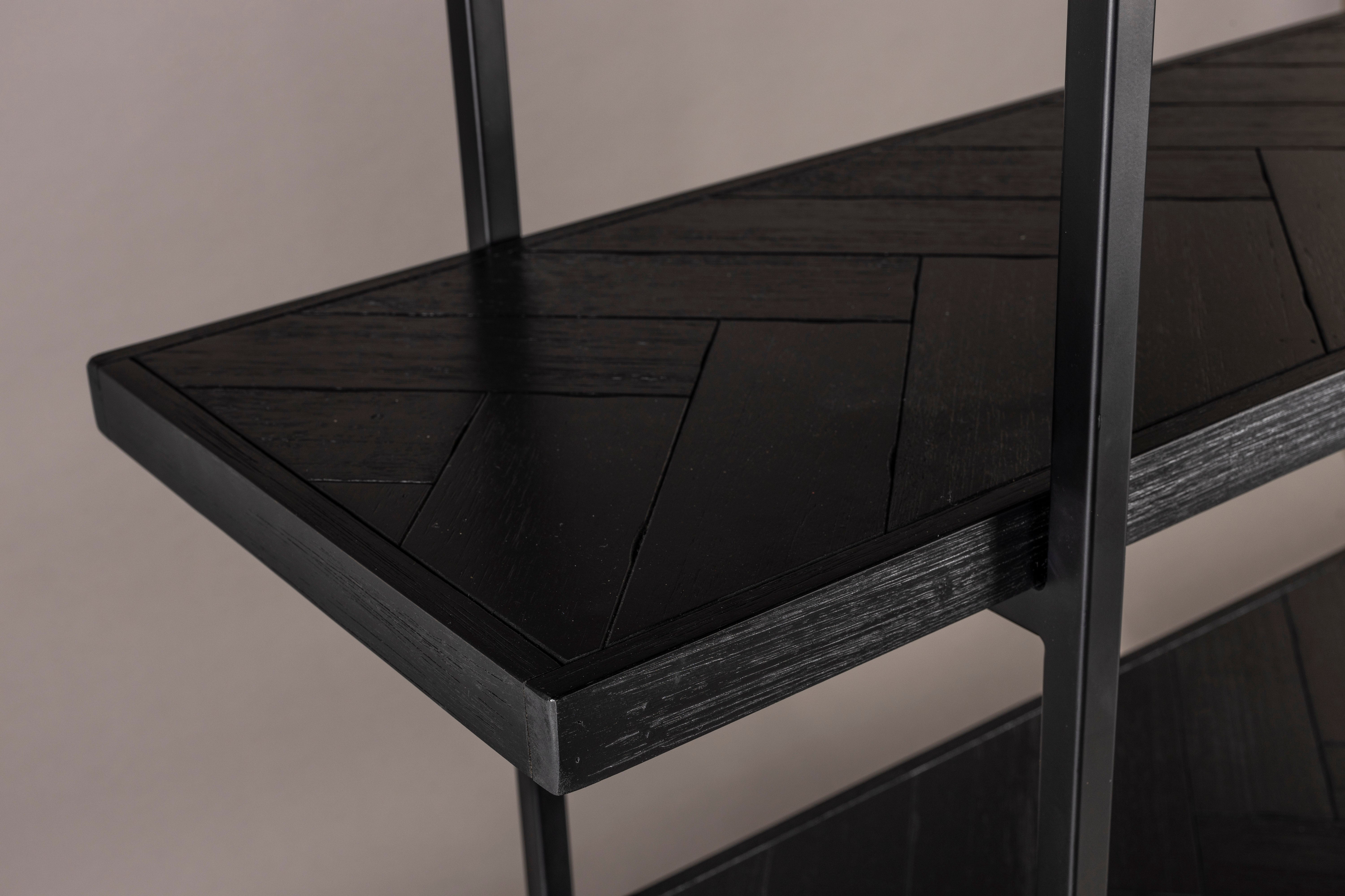 Dutchbone Class Herringbone Black Oak Wood Display Unit